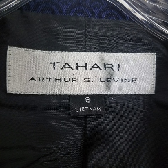 Tahari Women's Navy Blue French Shell Jacket Suit Coat Blazer - Picture 8 of 8